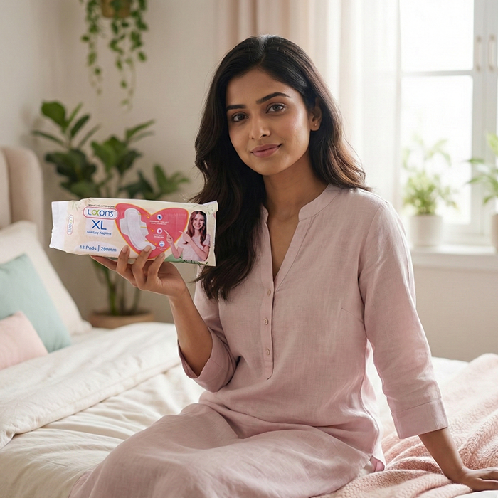 Lakons Premium Sanitary Napkins | Wet-Lock Absorbency & Rash-Free Comfort | Ultra-Thin Pads for Day & Night Protection